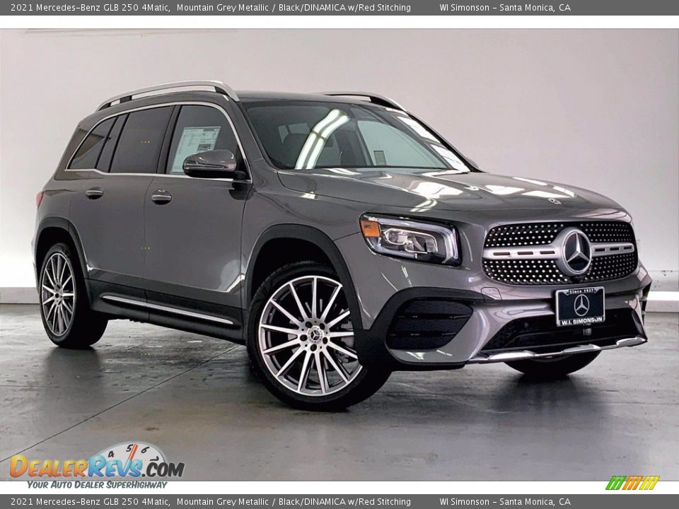 2021 Mercedes-Benz GLB 250 4Matic Mountain Grey Metallic / Black/DINAMICA w/Red Stitching Photo #12