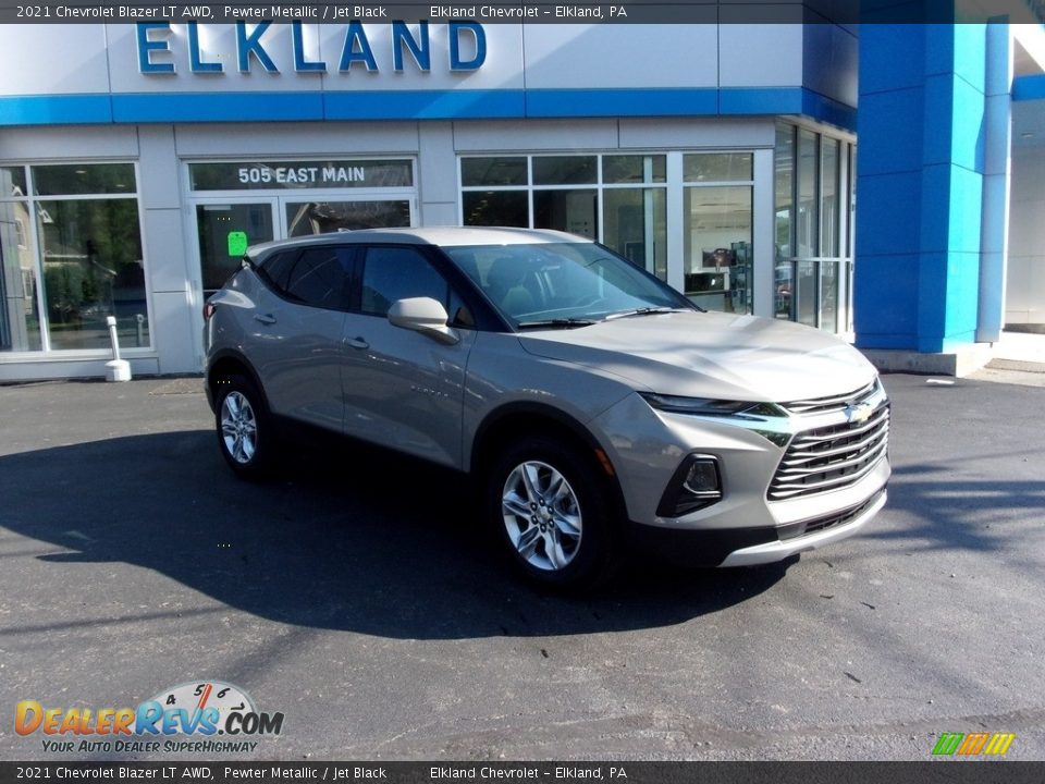 2021 Chevrolet Blazer LT AWD Pewter Metallic / Jet Black Photo #1