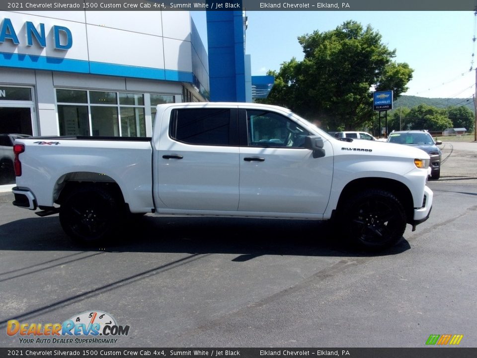 2021 Chevrolet Silverado 1500 Custom Crew Cab 4x4 Summit White / Jet Black Photo #2