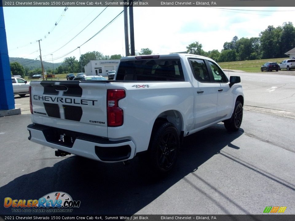 2021 Chevrolet Silverado 1500 Custom Crew Cab 4x4 Summit White / Jet Black Photo #4