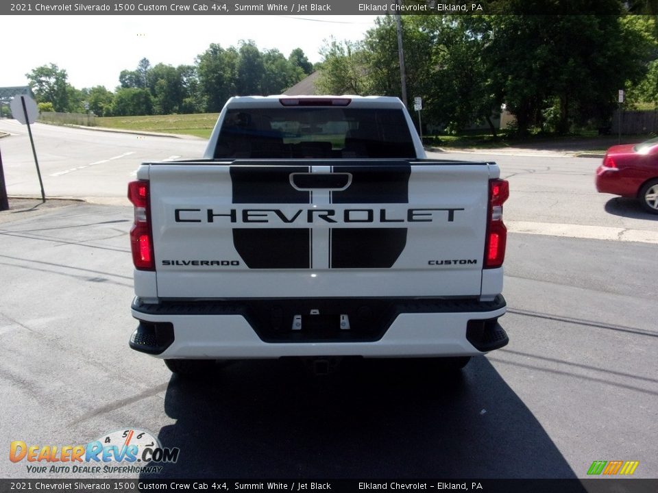 2021 Chevrolet Silverado 1500 Custom Crew Cab 4x4 Summit White / Jet Black Photo #5