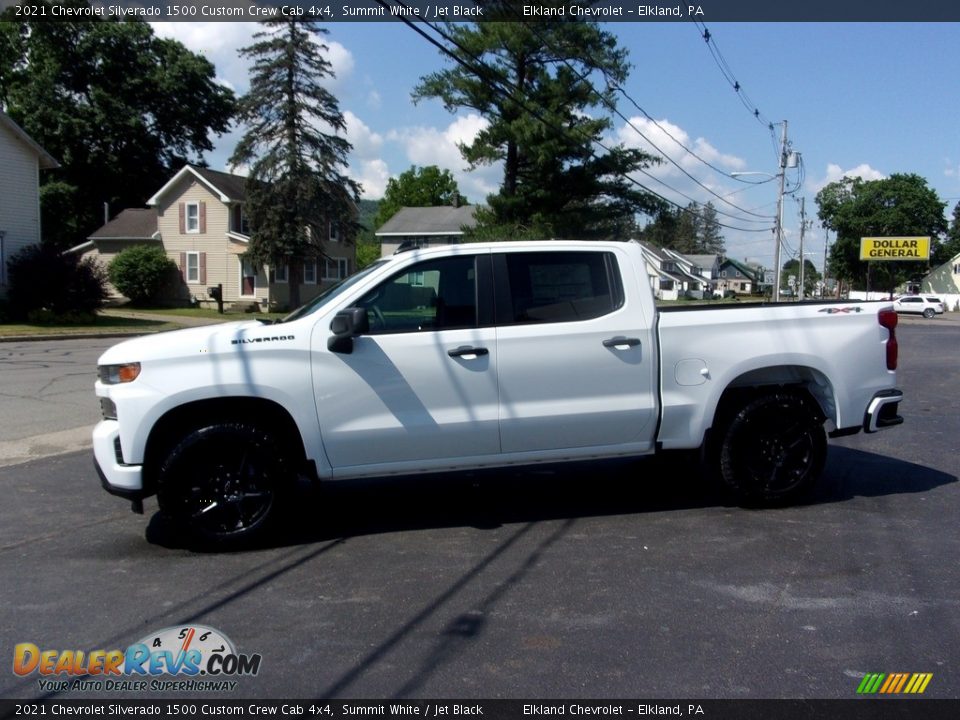 2021 Chevrolet Silverado 1500 Custom Crew Cab 4x4 Summit White / Jet Black Photo #7