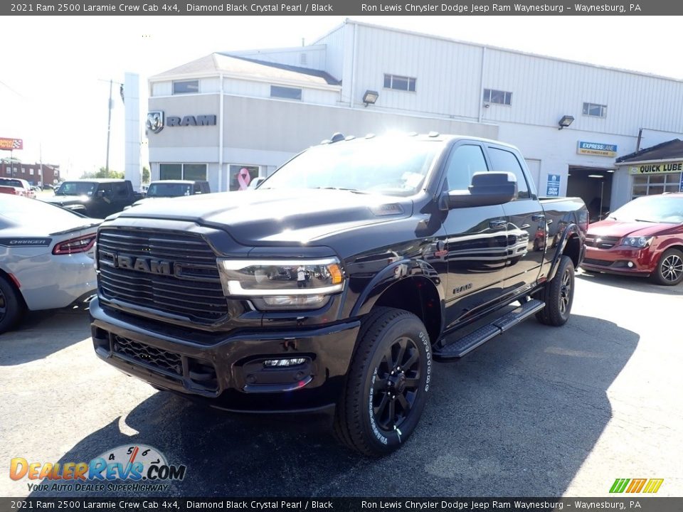 2021 Ram 2500 Laramie Crew Cab 4x4 Diamond Black Crystal Pearl / Black Photo #1