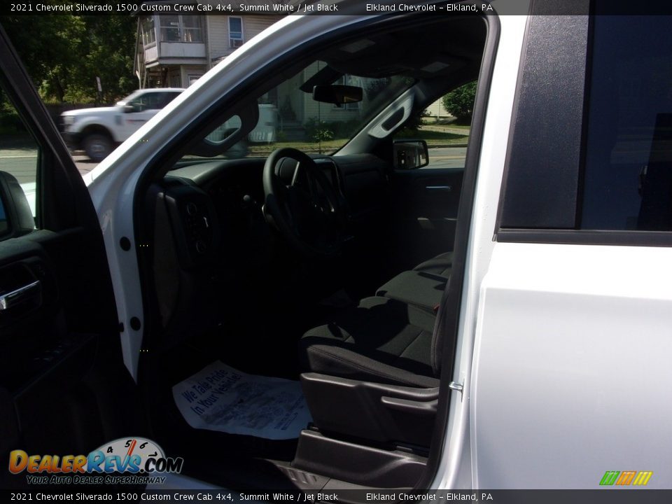 2021 Chevrolet Silverado 1500 Custom Crew Cab 4x4 Summit White / Jet Black Photo #14