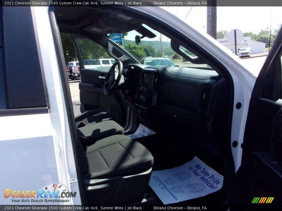 2021 Chevrolet Silverado 1500 Custom Crew Cab 4x4 Summit White / Jet Black Photo #18