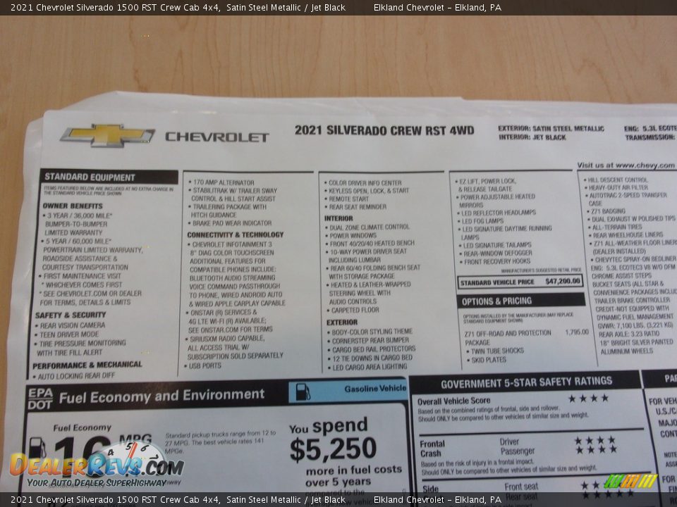 2021 Chevrolet Silverado 1500 RST Crew Cab 4x4 Satin Steel Metallic / Jet Black Photo #35