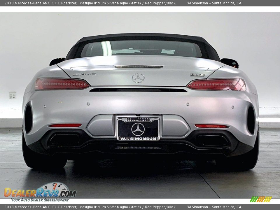 2018 Mercedes-Benz AMG GT C Roadster designo Iridium Silver Magno (Matte) / Red Pepper/Black Photo #3