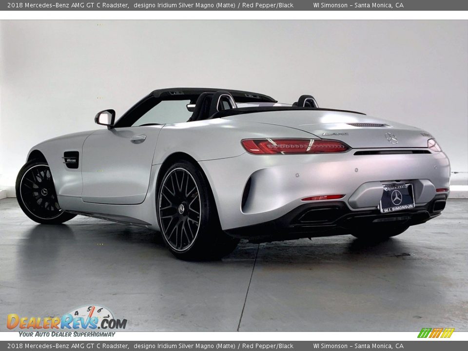 2018 Mercedes-Benz AMG GT C Roadster designo Iridium Silver Magno (Matte) / Red Pepper/Black Photo #10