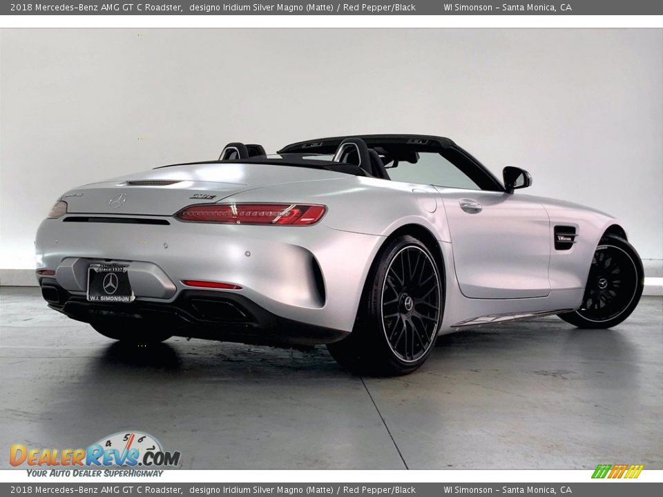 2018 Mercedes-Benz AMG GT C Roadster designo Iridium Silver Magno (Matte) / Red Pepper/Black Photo #13