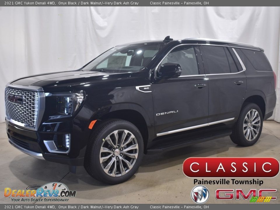 2021 GMC Yukon Denali 4WD Onyx Black / Dark Walnut/­Very Dark Ash Gray Photo #1