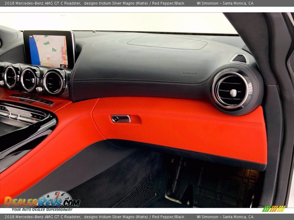 2018 Mercedes-Benz AMG GT C Roadster designo Iridium Silver Magno (Matte) / Red Pepper/Black Photo #16