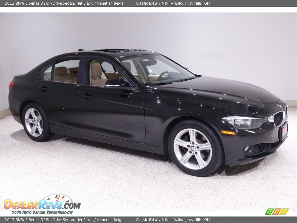 2013 BMW 3 Series 328i xDrive Sedan Jet Black / Venetian Beige Photo #1