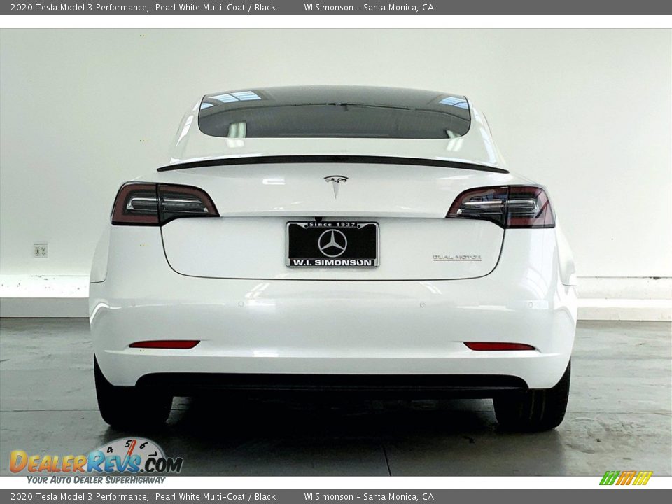 2020 Tesla Model 3 Performance Pearl White Multi-Coat / Black Photo #3