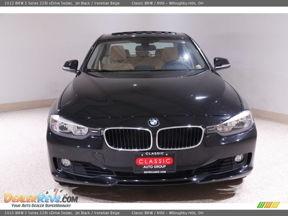 2013 BMW 3 Series 328i xDrive Sedan Jet Black / Venetian Beige Photo #2