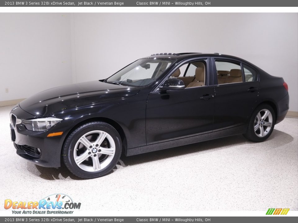 2013 BMW 3 Series 328i xDrive Sedan Jet Black / Venetian Beige Photo #3