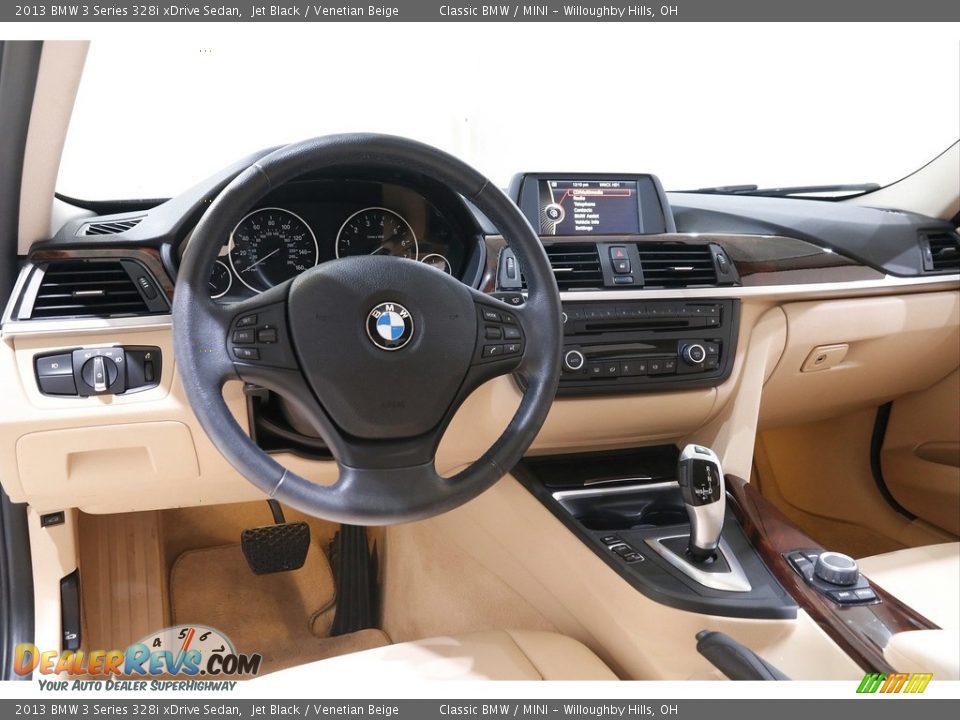 2013 BMW 3 Series 328i xDrive Sedan Jet Black / Venetian Beige Photo #6