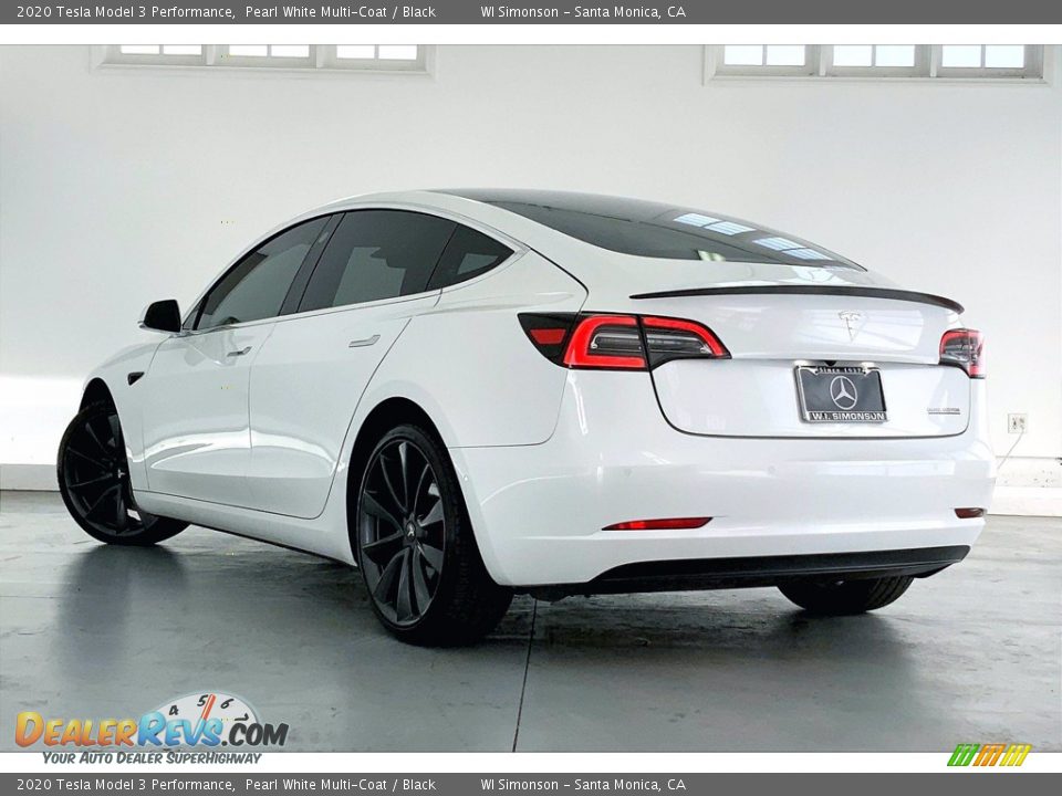 2020 Tesla Model 3 Performance Pearl White Multi-Coat / Black Photo #9
