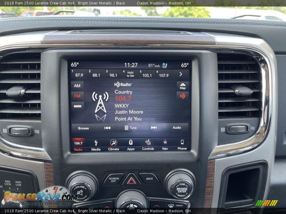 2018 Ram 2500 Laramie Crew Cab 4x4 Bright Silver Metallic / Black Photo #8