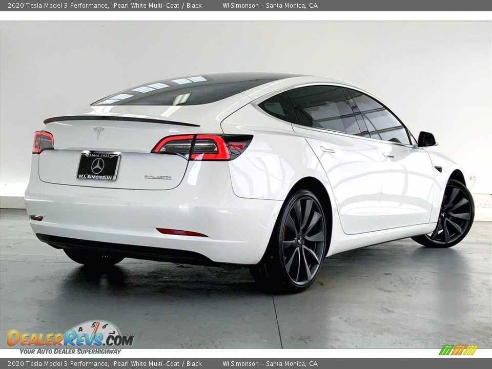 2020 Tesla Model 3 Performance Pearl White Multi-Coat / Black Photo #12