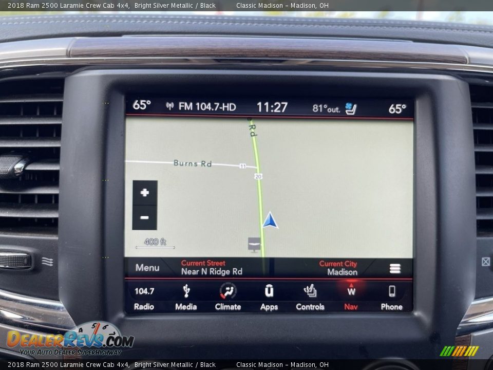 2018 Ram 2500 Laramie Crew Cab 4x4 Bright Silver Metallic / Black Photo #10