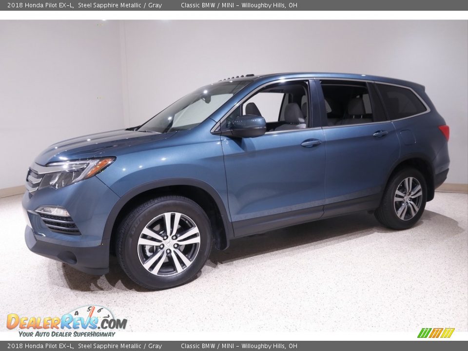 Steel Sapphire Metallic 2018 Honda Pilot EX-L Photo #3