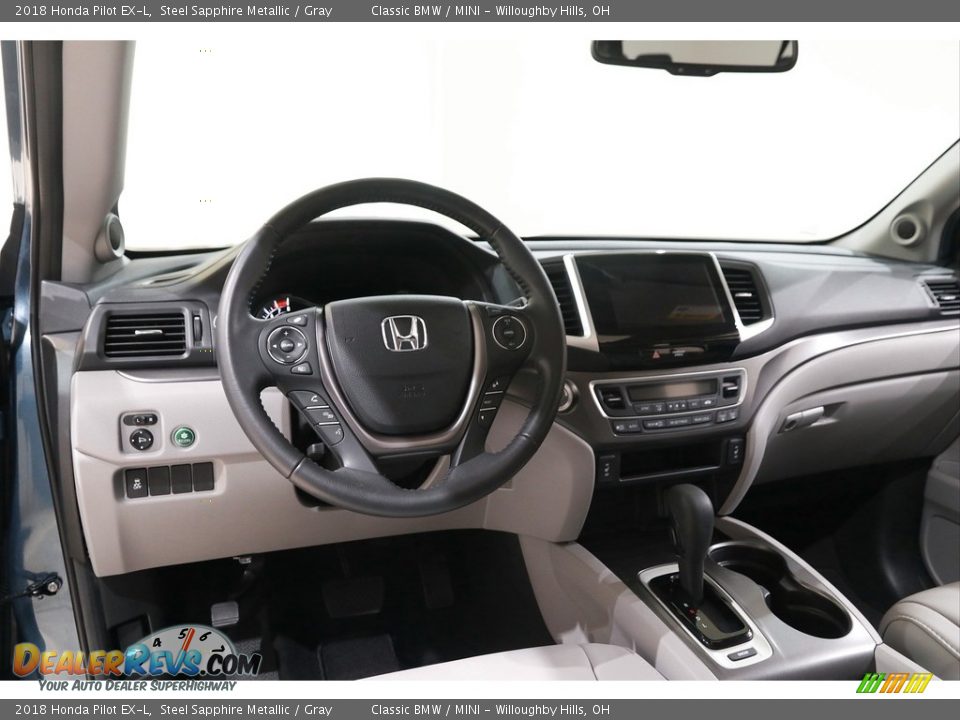 2018 Honda Pilot EX-L Steel Sapphire Metallic / Gray Photo #7