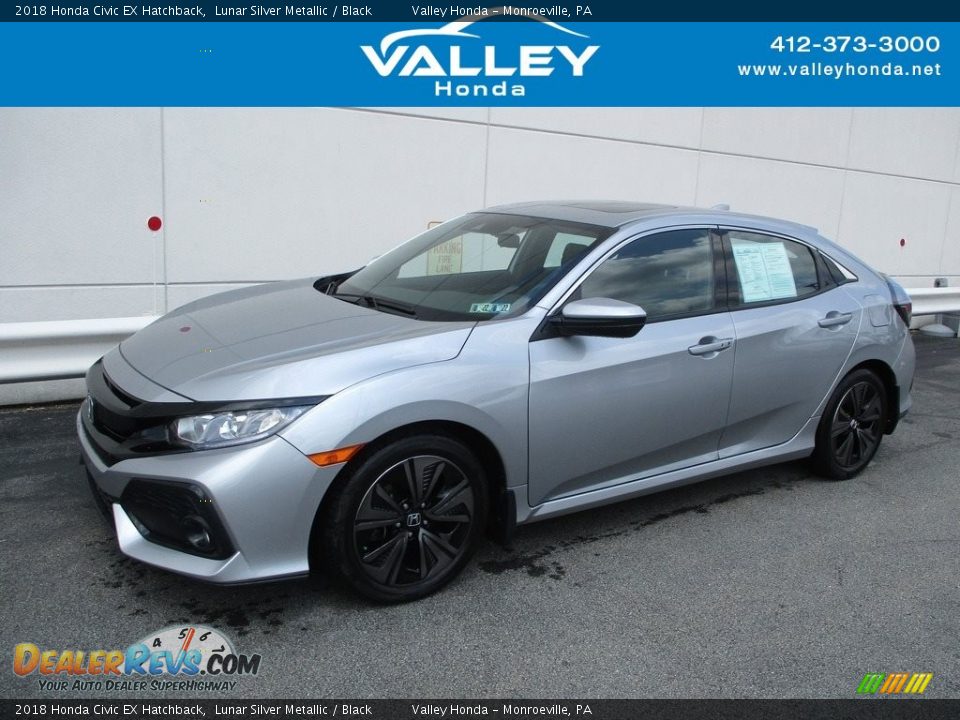 2018 Honda Civic EX Hatchback Lunar Silver Metallic / Black Photo #1