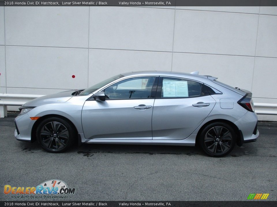 2018 Honda Civic EX Hatchback Lunar Silver Metallic / Black Photo #2