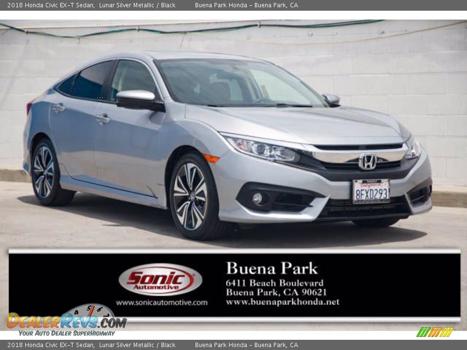 2018 Honda Civic EX-T Sedan Lunar Silver Metallic / Black Photo #1