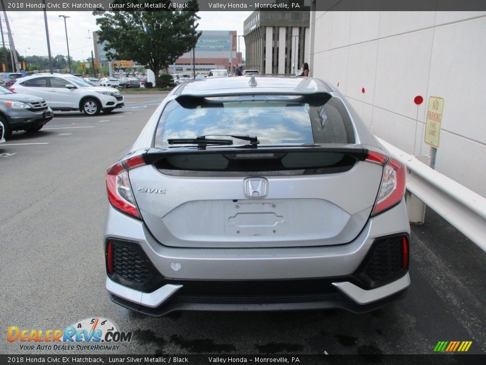 2018 Honda Civic EX Hatchback Lunar Silver Metallic / Black Photo #4