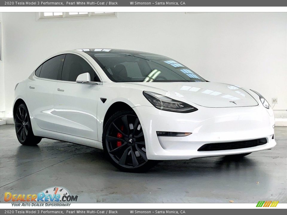 Pearl White Multi-Coat 2020 Tesla Model 3 Performance Photo #32