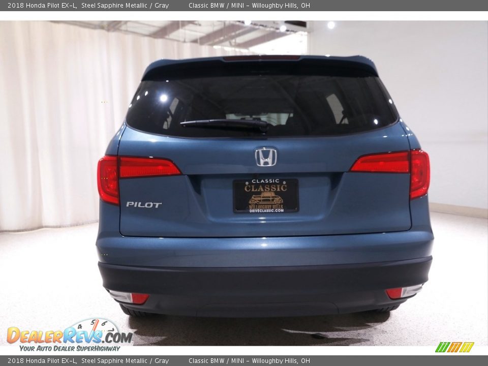 2018 Honda Pilot EX-L Steel Sapphire Metallic / Gray Photo #22