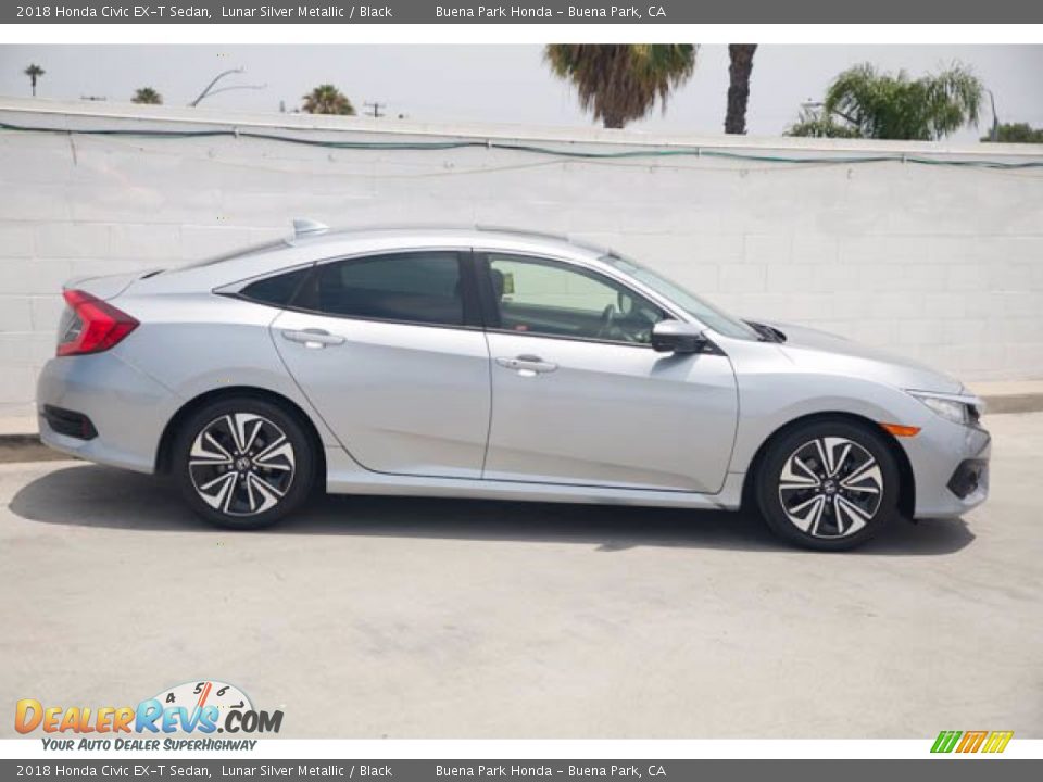 2018 Honda Civic EX-T Sedan Lunar Silver Metallic / Black Photo #12