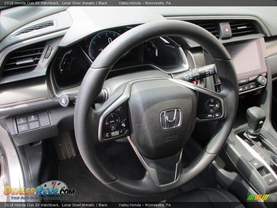 2018 Honda Civic EX Hatchback Lunar Silver Metallic / Black Photo #14
