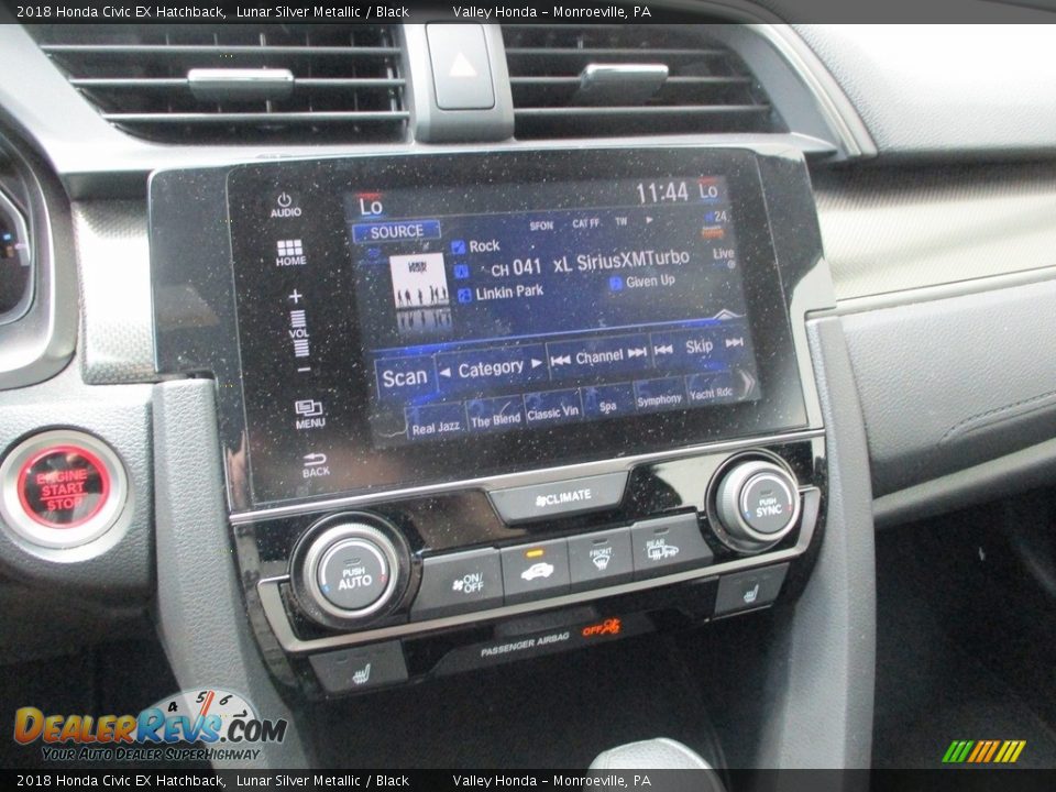 2018 Honda Civic EX Hatchback Lunar Silver Metallic / Black Photo #15