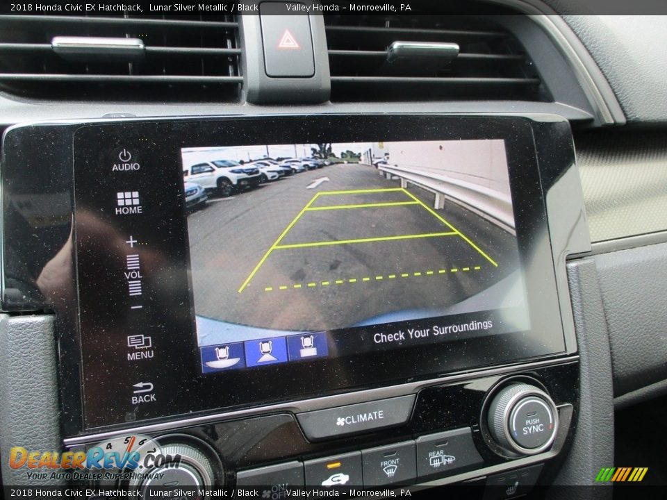 2018 Honda Civic EX Hatchback Lunar Silver Metallic / Black Photo #16