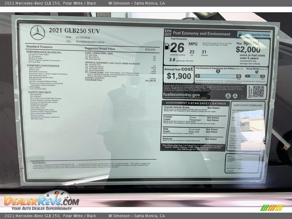 2021 Mercedes-Benz GLB 250 Polar White / Black Photo #13