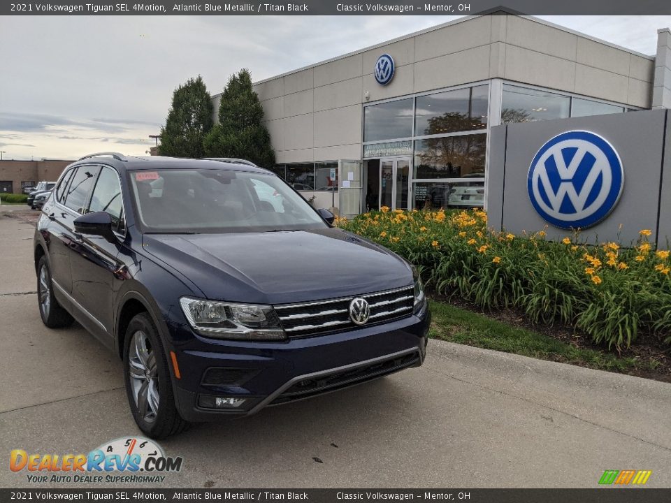 2021 Volkswagen Tiguan SEL 4Motion Atlantic Blue Metallic / Titan Black Photo #1