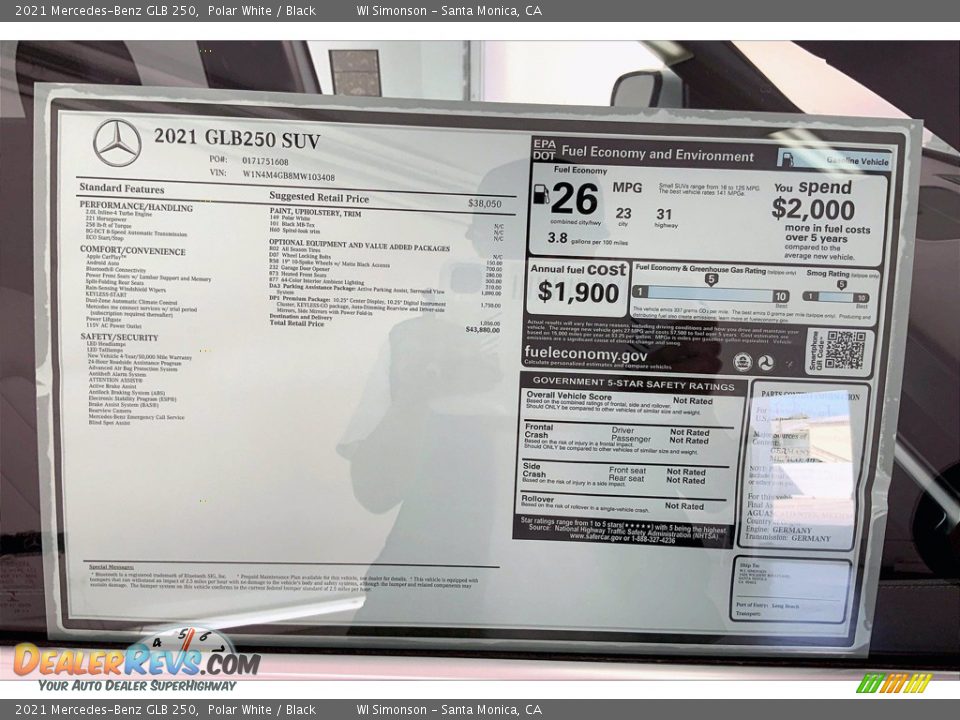 2021 Mercedes-Benz GLB 250 Polar White / Black Photo #13