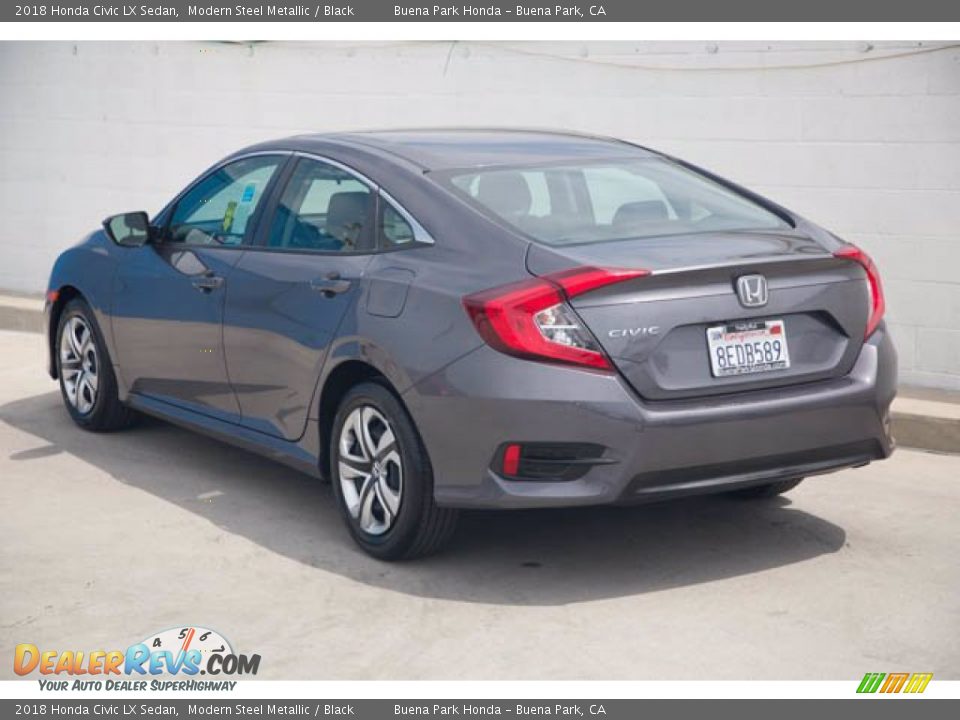 2018 Honda Civic LX Sedan Modern Steel Metallic / Black Photo #2