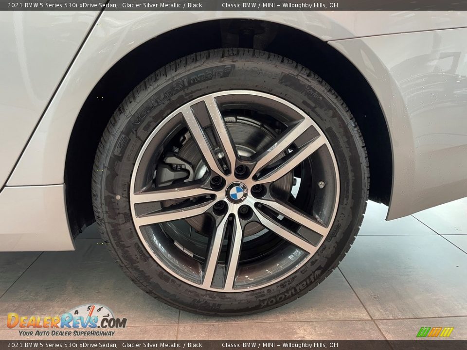 2021 BMW 5 Series 530i xDrive Sedan Glacier Silver Metallic / Black Photo #5