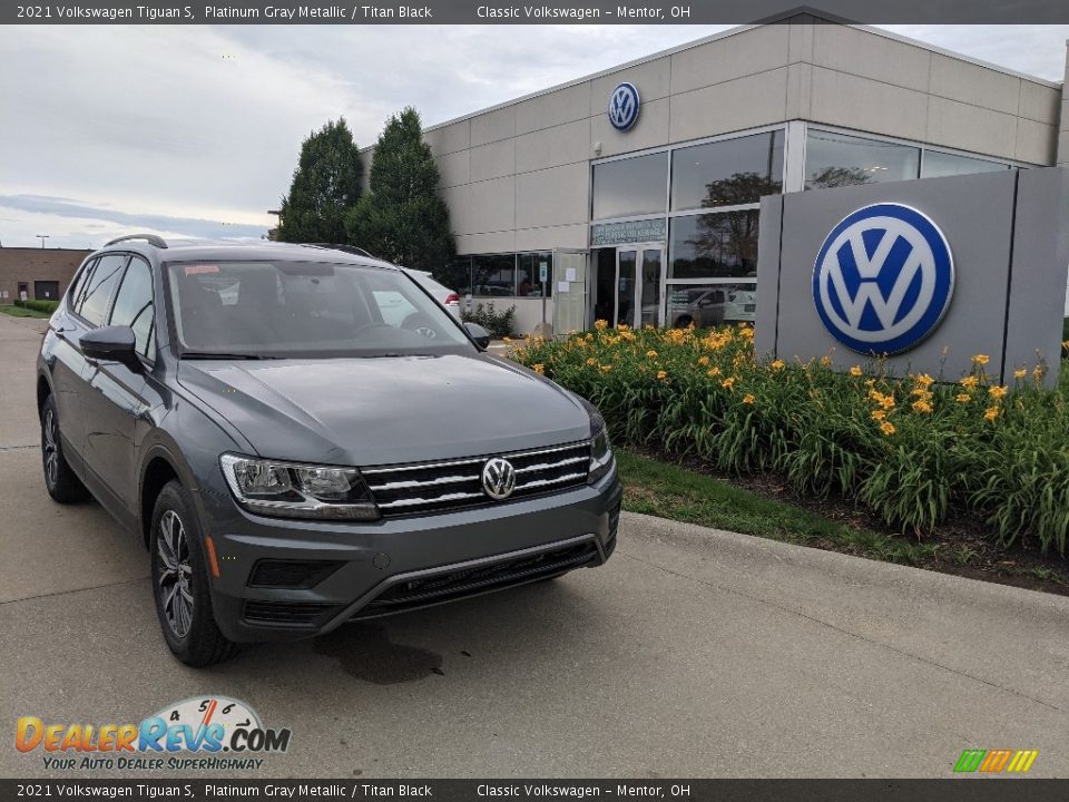 2021 Volkswagen Tiguan S Platinum Gray Metallic / Titan Black Photo #1