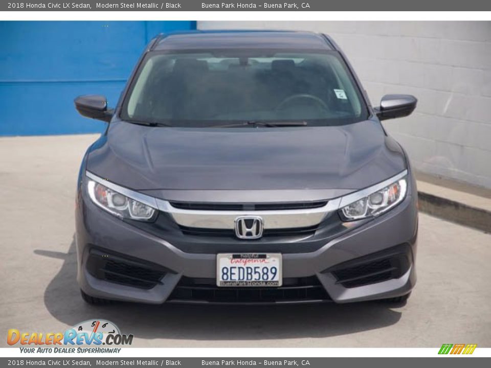 2018 Honda Civic LX Sedan Modern Steel Metallic / Black Photo #7