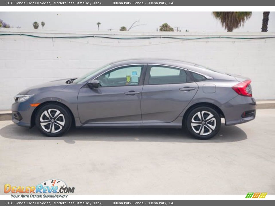 2018 Honda Civic LX Sedan Modern Steel Metallic / Black Photo #10