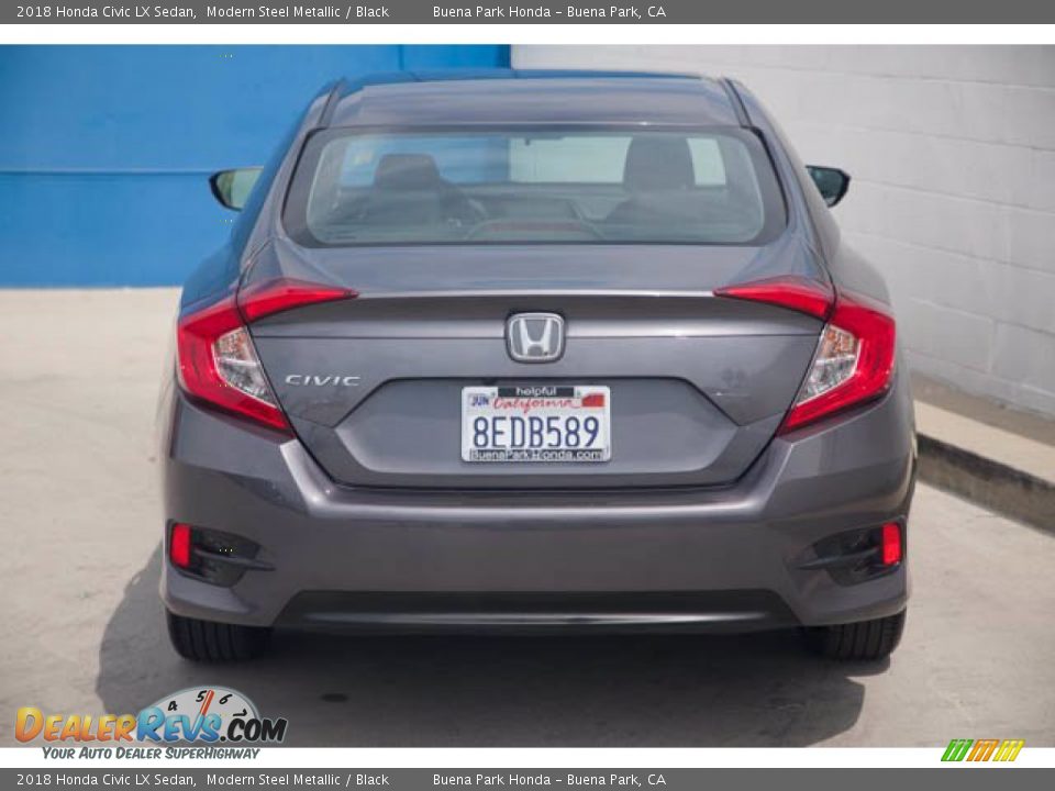 2018 Honda Civic LX Sedan Modern Steel Metallic / Black Photo #11