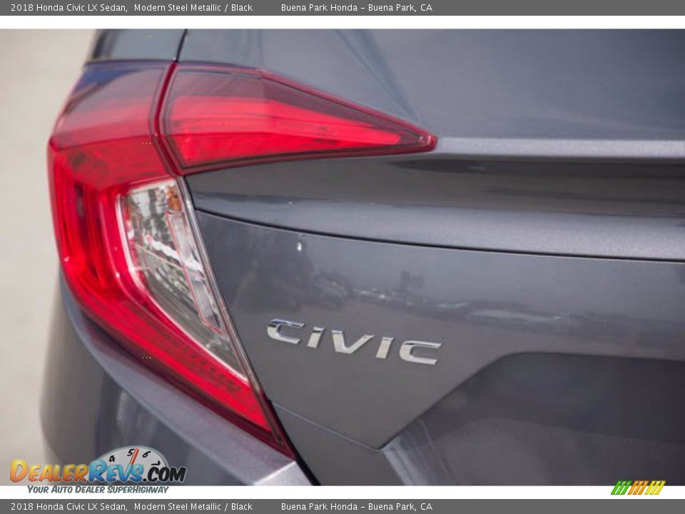 2018 Honda Civic LX Sedan Modern Steel Metallic / Black Photo #12