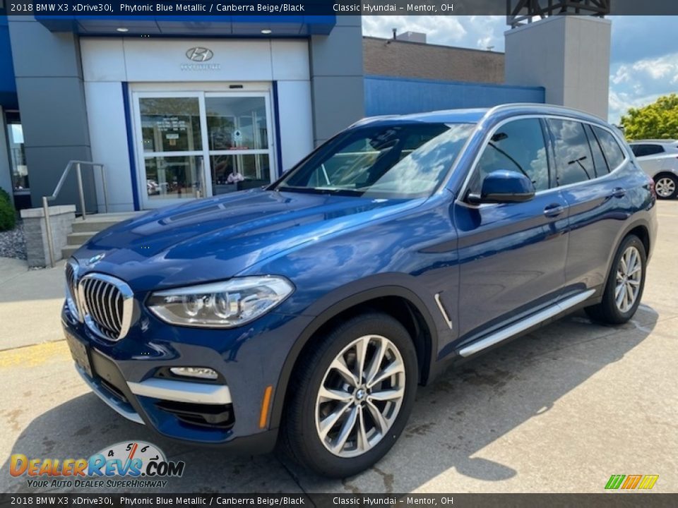 2018 BMW X3 xDrive30i Phytonic Blue Metallic / Canberra Beige/Black Photo #1