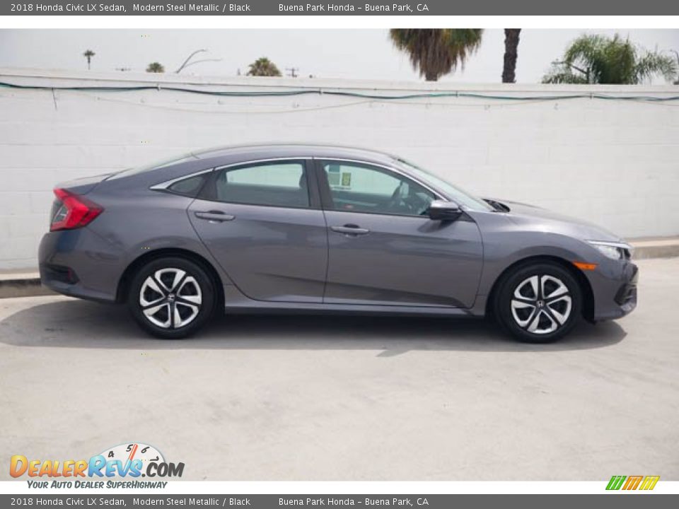 2018 Honda Civic LX Sedan Modern Steel Metallic / Black Photo #14