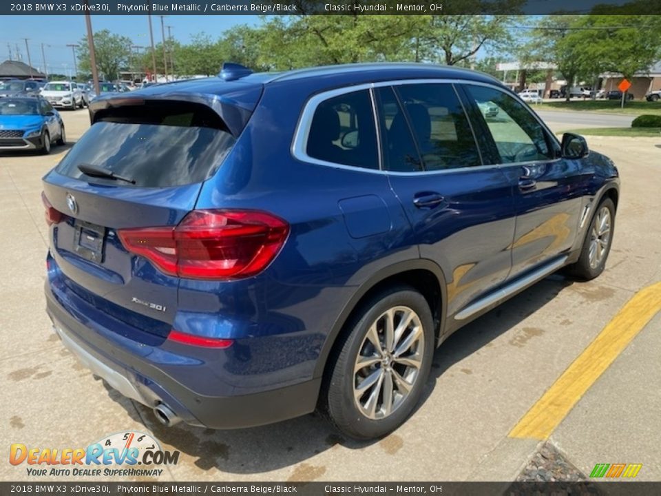 2018 BMW X3 xDrive30i Phytonic Blue Metallic / Canberra Beige/Black Photo #2