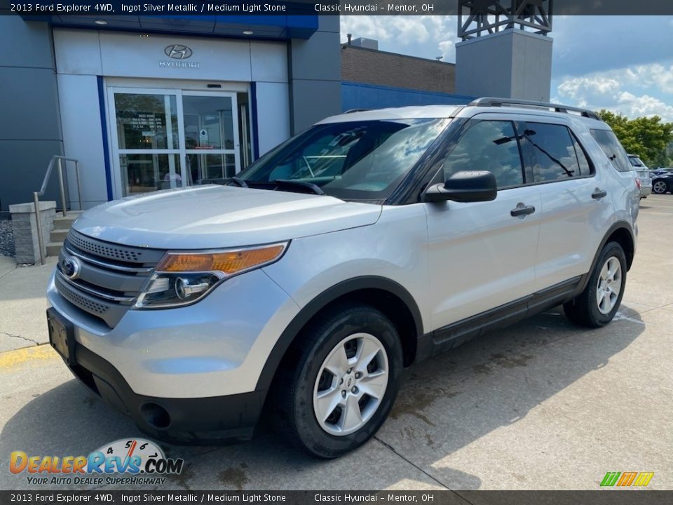 2013 Ford Explorer 4WD Ingot Silver Metallic / Medium Light Stone Photo #1